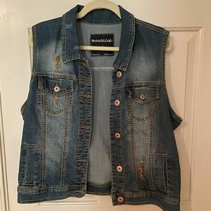 MAURICES Upcycled Denim Vest 1x